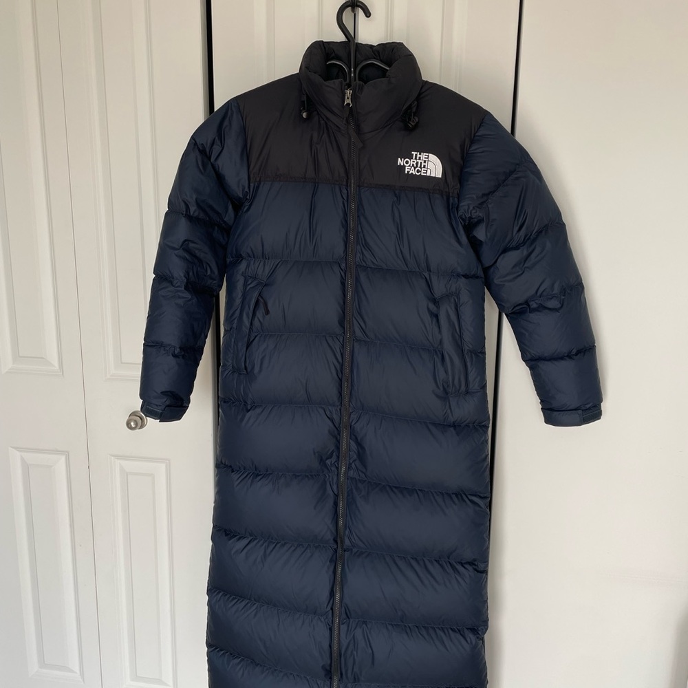 The North Face Long Puffer Coat Nuptse - Navy